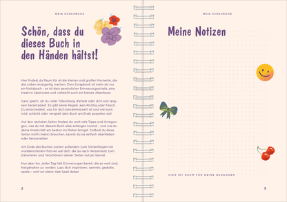 Gezeigt wird eine Innen- oder Zusatzansicht von „Mein Scrapbook“.