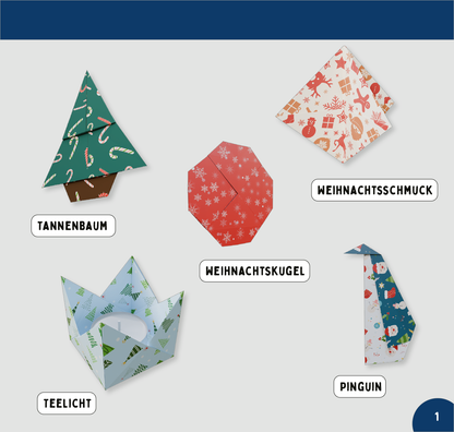 Gezeigt wird eine Innen- oder Zusatzansicht von „Weihnachts-Origami“.