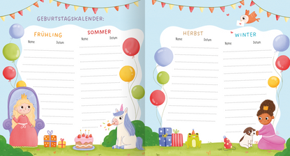 Gezeigt wird eine Innen- oder Zusatzansicht von „Meine Kindergartenfreunde – Einhorn und Prinzessin“.