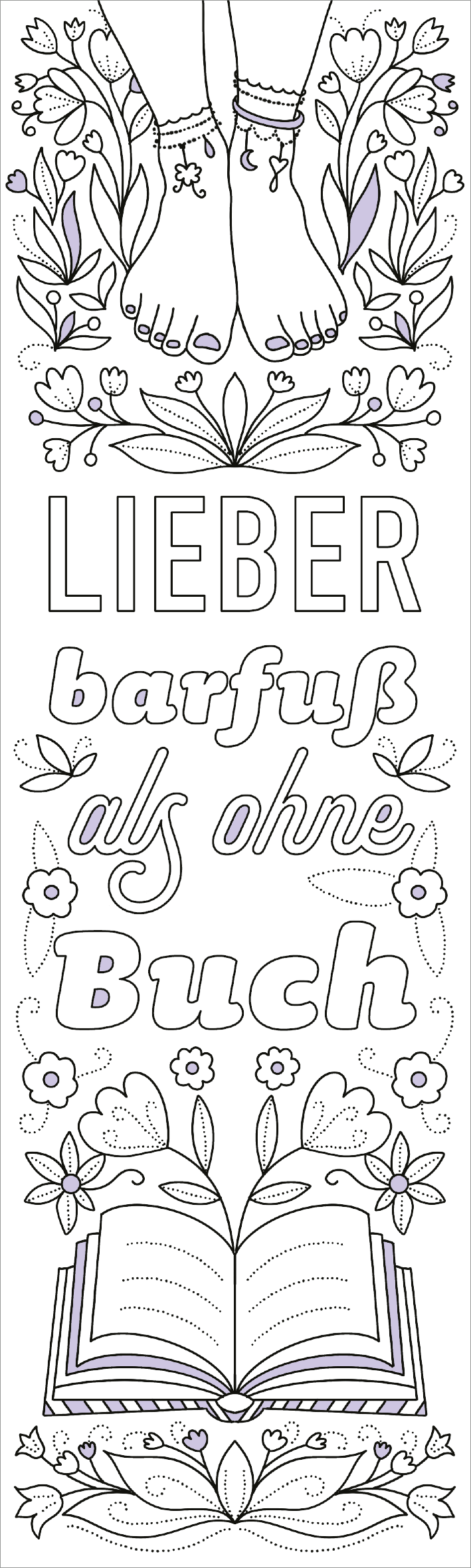Gezeigt wird eine Innen- oder Zusatzansicht von „I Love Books – Lesezeichen“.
