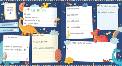 Gezeigt wird eine Innen- oder Zusatzansicht von „Alle meine Freunde – Weltraum | Mit über 300 Stickern“.