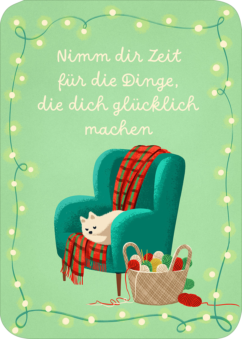 Gezeigt wird eine Innen- oder Zusatzansicht von „25 festliche Postkarten“.