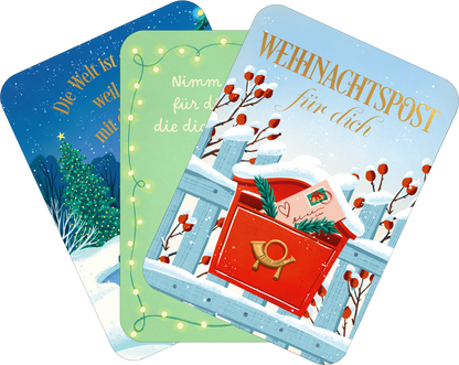 Gezeigt wird eine Innen- oder Zusatzansicht von „25 festliche Postkarten“.