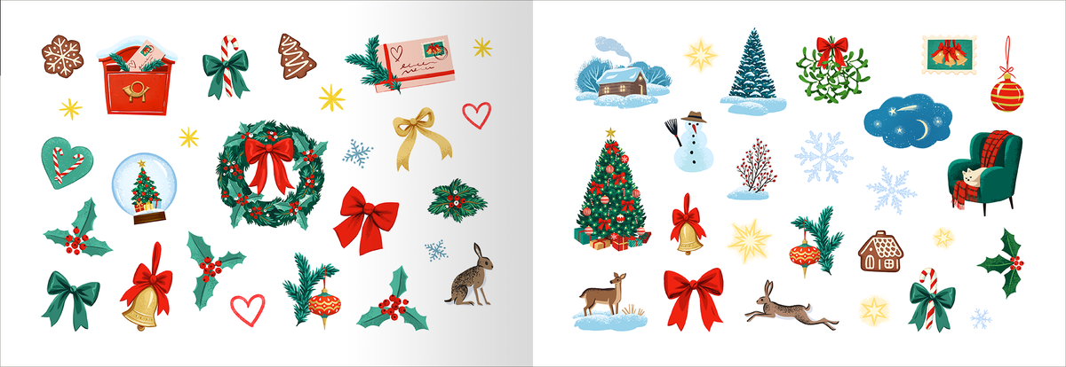 Gezeigt wird eine Innen- oder Zusatzansicht von „Wundervolle Weihnachtssticker“.