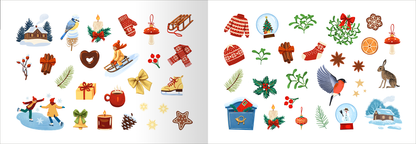 Gezeigt wird eine Innen- oder Zusatzansicht von „Wundervolle Weihnachtssticker“.