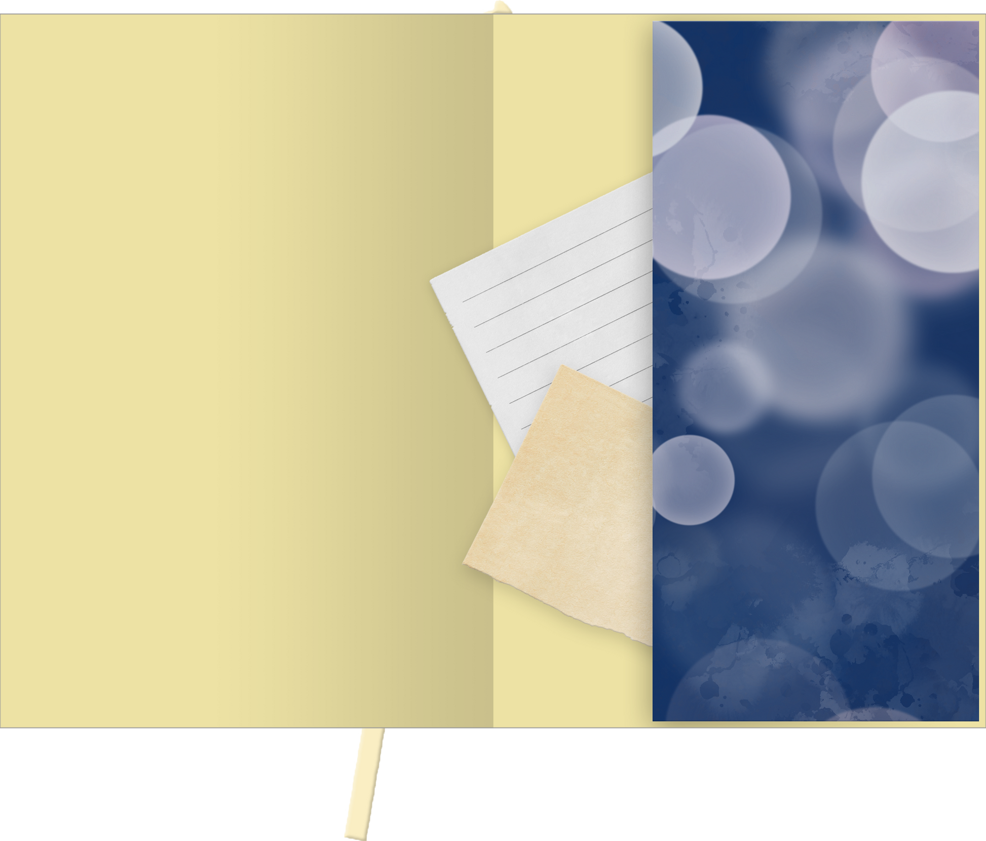 Gezeigt wird eine Innen- oder Zusatzansicht von „myNOTES Papeterie: Notizbuch A5 Ballon“.