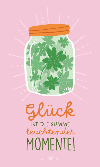 Gezeigt wird eine Innen- oder Zusatzansicht von „Viel Glück für dich!“.