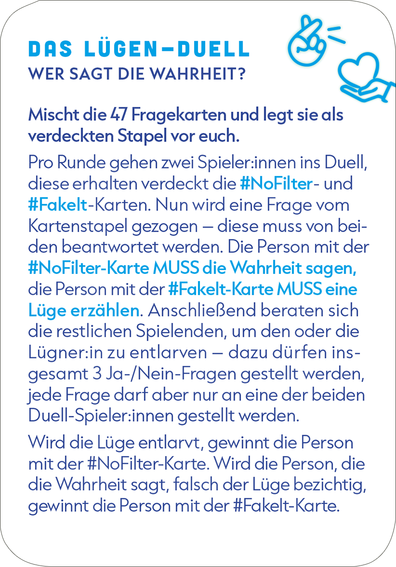 Gezeigt wird eine Innen- oder Zusatzansicht von „Das Lügen-Duell“.