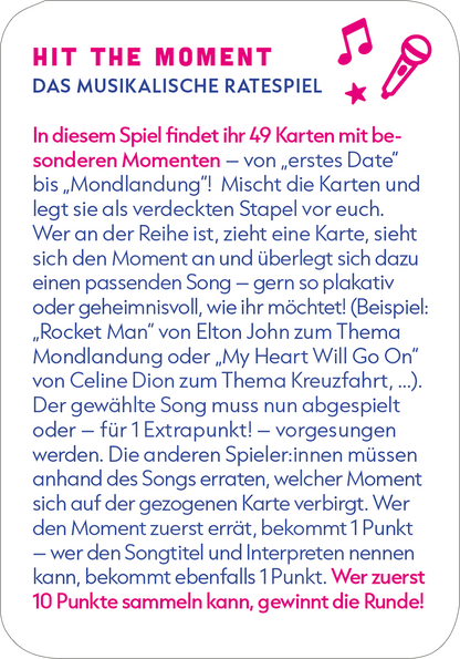 Gezeigt wird eine Innen- oder Zusatzansicht von „HIT the moment“.