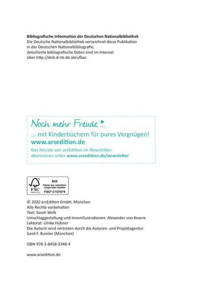 Gezeigt wird eine Innen- oder Zusatzansicht von „Ich und meine Chaos-Brüder – Alarmstufe Umzug“. Die Seite zeigt das Impressum mit bibliografischen Informationen. umrahmt von einer Die Schrift ist klar und gut lesbar.
