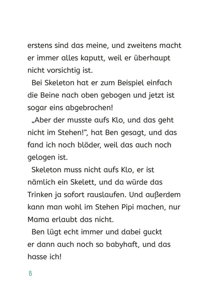 Gezeigt wird eine Innen- oder Zusatzansicht von „Ich und meine Chaos-Brüder – Alarmstufe Umzug“. Der Text ist in einer klaren, gut lesbaren Schriftart gehalten,  in schwarzer Farbe, auf einem weißen Hintergrund.