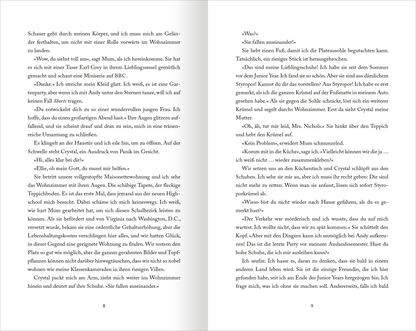 Gezeigt wird eine Innen- oder Zusatzansicht von „My Hot British Boyfriend“. Die Seiten sind im klassischen Layout gestaltet, mit zwei Spalten Fließtext. Der Hintergrund ist weiß, während die Schrift in einem gut lesbaren Schwarz gehalten ist. Die Typografie ist modern und klar, die Schriftgröße sorgt für gute Lesbarkeit.