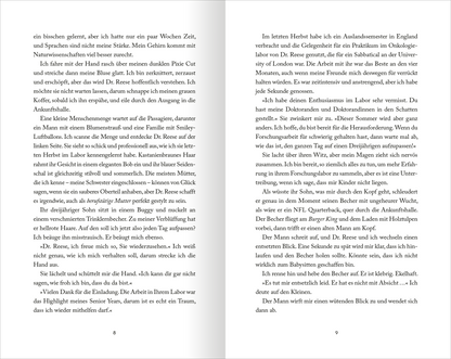 Gezeigt wird eine Innenansicht von „My Hot Dutch Boyfriend“. Auf der linken Seite ist der Text in schwarzer Schrift auf einem hellen, leicht strukturierten Seitenhintergrund zu sehen. Die Schriftart ist klar und gut lesbar, mit einer großzügigen Schriftgröße.