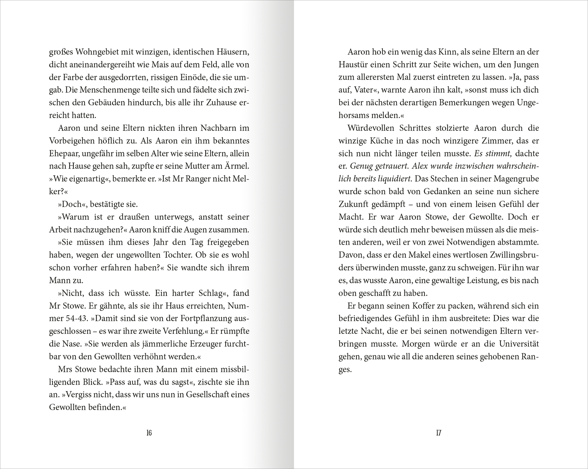 Gezeigt wird eine Innen- oder Zusatzansicht von „Wächter der Magie – Aufbruch nach Artimé“. Auf beiden Seiten sieht man eine klare, gut lesbare Schrift in Schwarz auf hellem Hintergrund. Der Text ist mehrzeilig, mit einem einheitlichen Zeilenabstand.  Die Seiten sind schlicht, ohne Illustrationen.