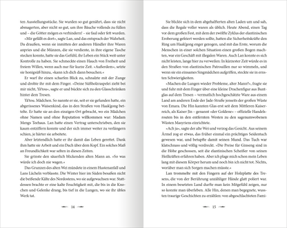 Gezeigt wird eine Innenansicht von „Song of Silver – Das verbotene Siegel“. Die Seiten bieten einen klaren, gut lesbaren Text in schwarzer Schrift auf hellem Hintergrund. Die Anordnung ist übersichtlich, mit einem harmonischen Weißraum um den Text. Die Kapitelnummern sind fett hervorgehoben, während der Fließtext eine schlichte Schriftart nutzt. Das Layout fördert die Lesbarkeit und sorgt für eine angenehme Nutzererfahrung. Die Seitenzahlen sind am unteren Rand gut sichtbar...