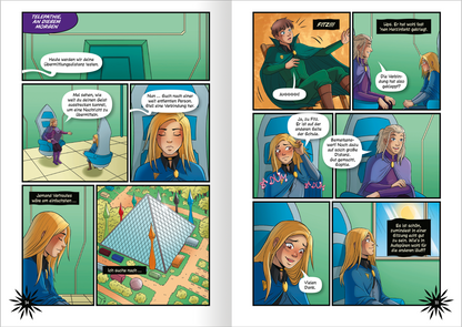 Gezeigt wird eine Innen- oder Zusatzansicht von „Keeper of the Lost Cities – Die Graphic Novel – Teil 2“.