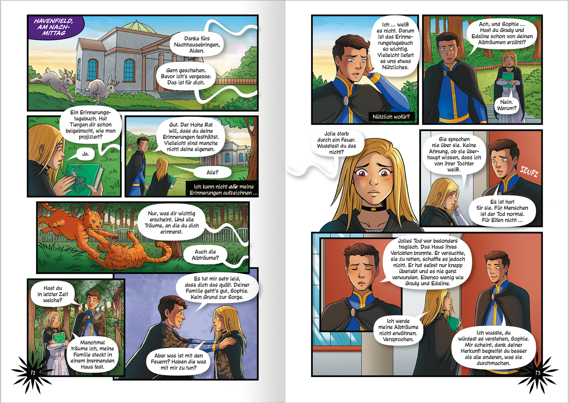 Gezeigt wird eine Innen- oder Zusatzansicht von „Keeper of the Lost Cities – Die Graphic Novel – Teil 2“.