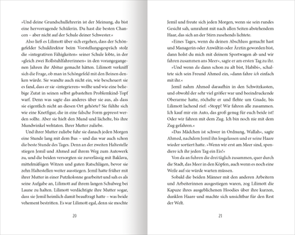 Gezeigt wird eine Innen- oder Zusatzansicht von „Dämmernachtstraum“. Die Seiten sind in einer klaren, leserfreundlichen Schriftart gestaltet. Die Texte sind in einem sanften Schwarz auf hellem Hintergrund, was die Lesbarkeit unterstützt. Die Absätze sind gut strukturiert mit ausreichendem Zeilenabstand, um das Lesen zu erleichtern. Zudem sind hervorgehobene Zitate in einer größeren Schriftgröße in einem eleganten, kursiven Stil gesetzt, wodurch wichtige Informationen hervorgehoben...