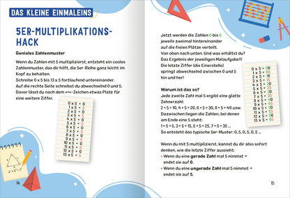 Gezeigt wird eine Innen- oder Zusatzansicht von „Science &amp; Kids – Die coolsten Mathehacks“.