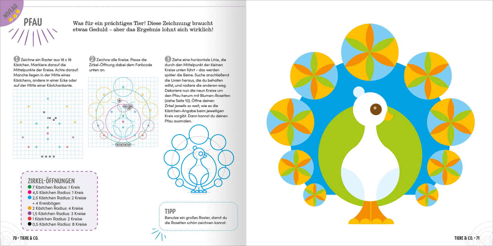 Gezeigt wird eine Innen- oder Zusatzansicht von „Science &amp; Kids – Das große Malbuch der Geometrie“.