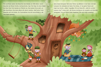 Gezeigt wird eine Innen- oder Zusatzansicht von „Mit Stickern Lesen lernen – Im Zauberwald“.