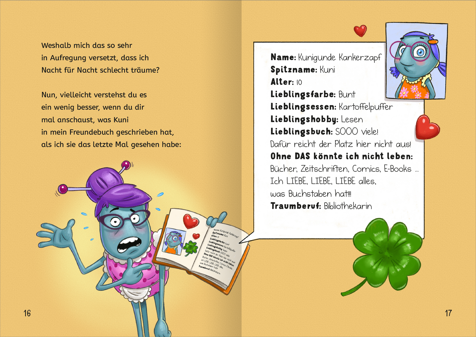 Gezeigt wird eine Innen- oder Zusatzansicht von „Lesen NERVT! – Bücher? Komplett doof!“.