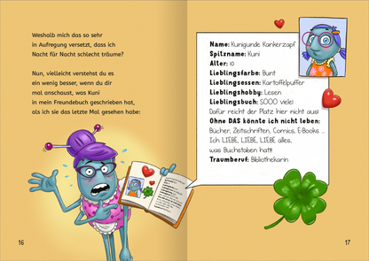 Gezeigt wird eine Innen- oder Zusatzansicht von „Lesen NERVT! – Bücher? Komplett doof!“.