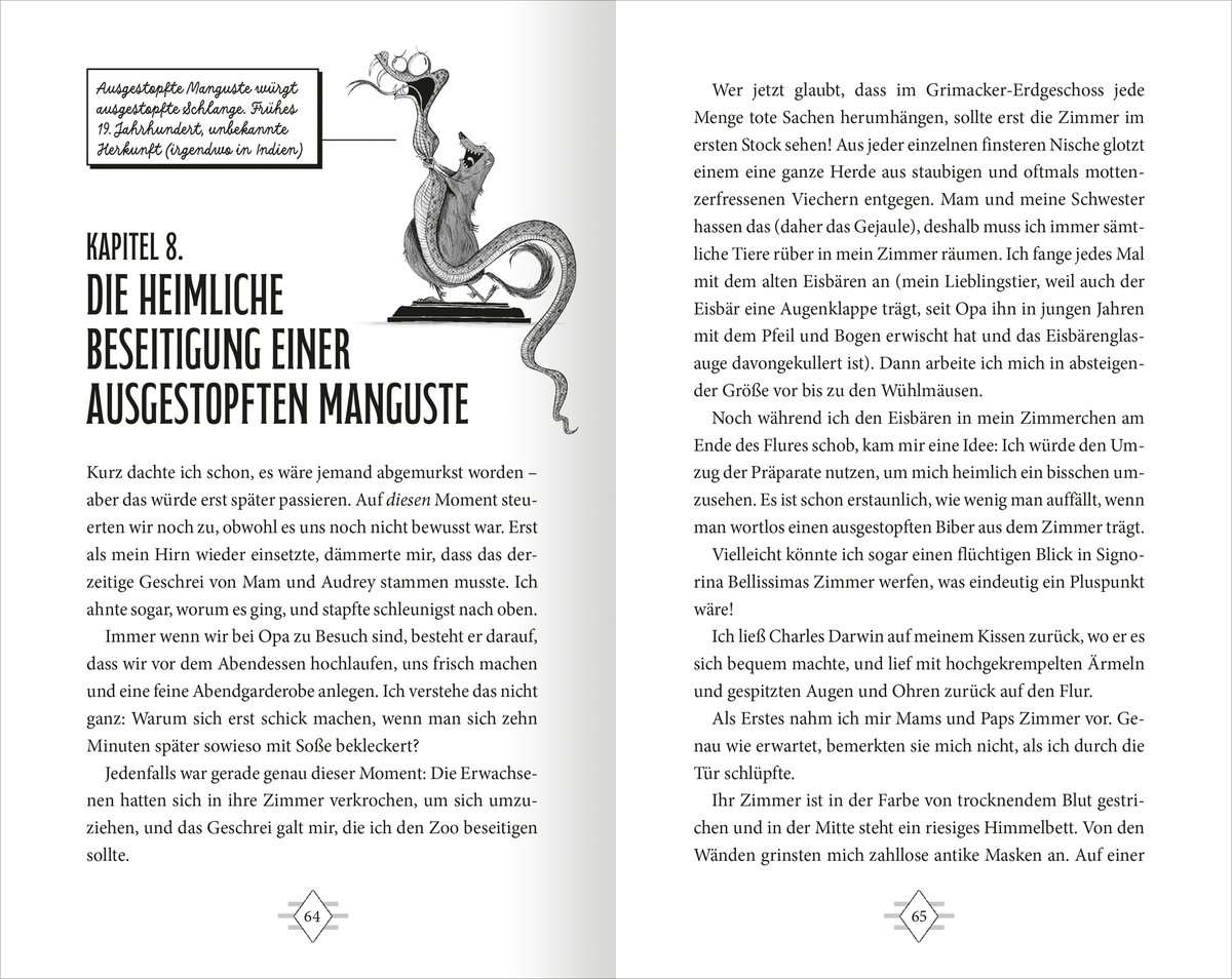 Gezeigt wird eine Innen- oder Zusatzansicht von „Leichen haben nichts zu lachen – Ein Fall für Edna Knorple“.