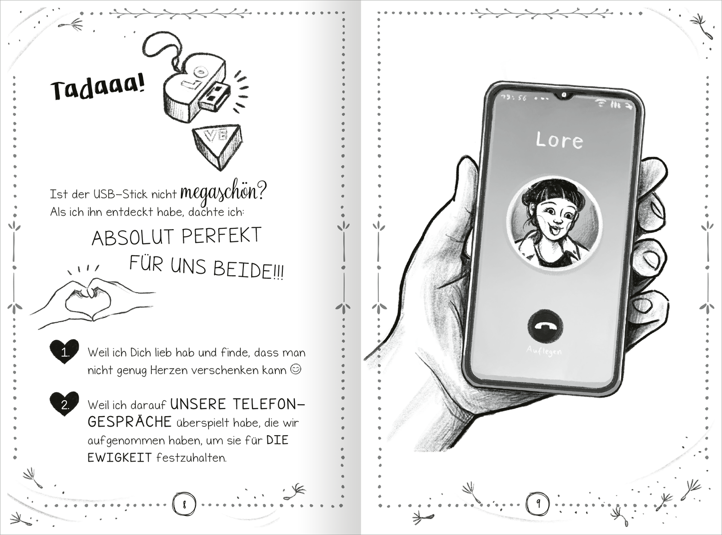 Gezeigt wird eine Innen- oder Zusatzansicht von „PS: Du bist die Schönste!“.