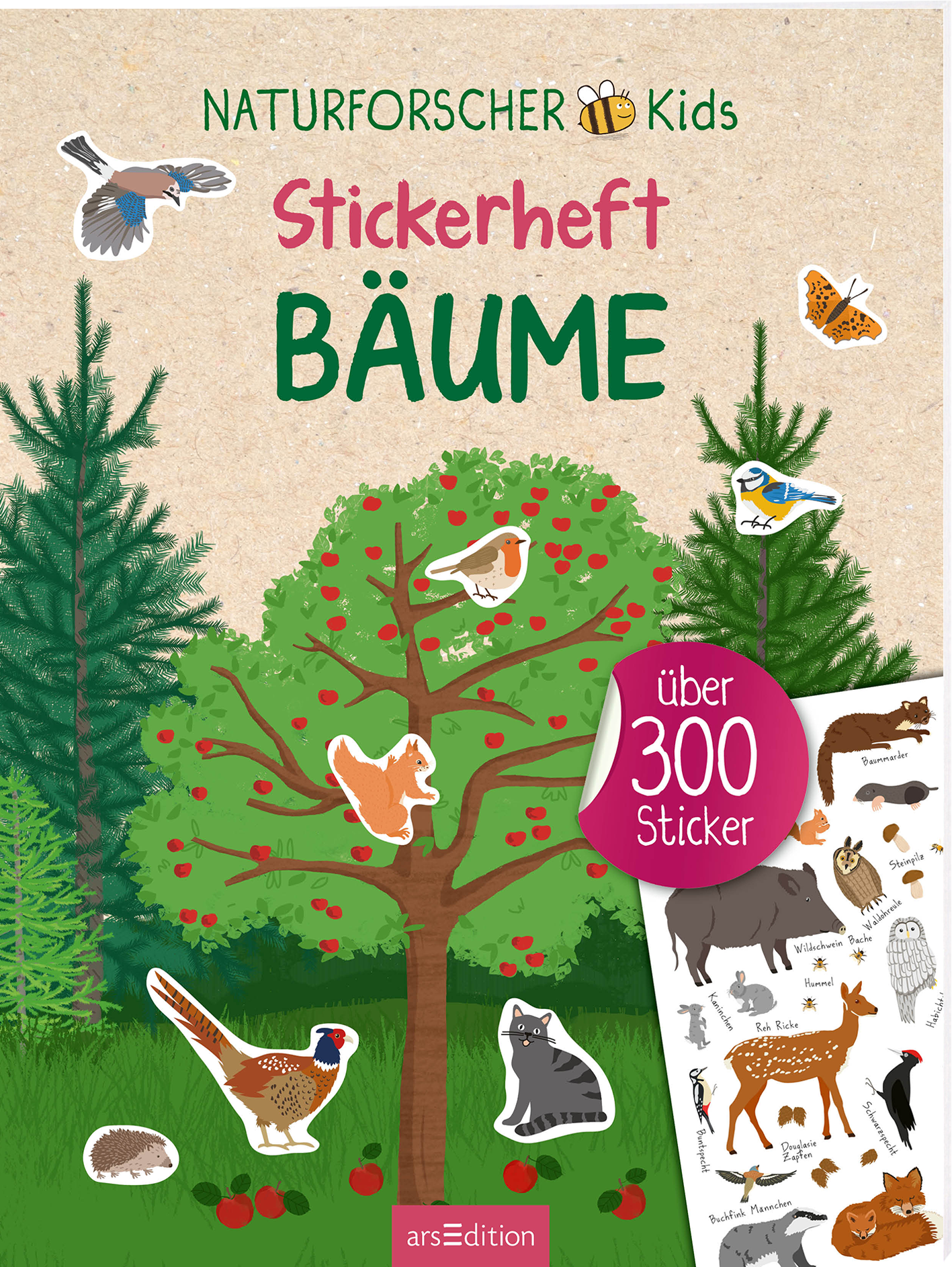 Naturforscher-Kids – Stickerheft Bäume