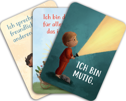 Gezeigt wird eine Innen- oder Zusatzansicht von „Herz- und Mutmachkarten“.