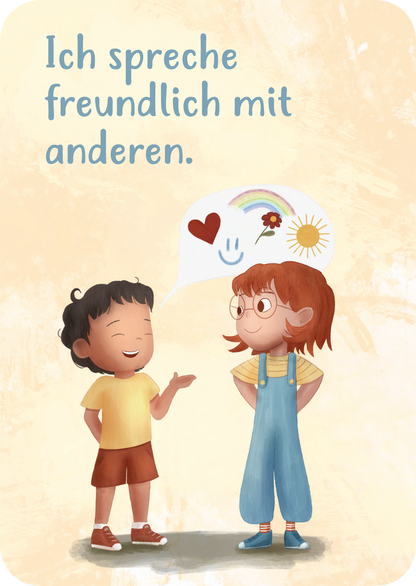 Gezeigt wird eine Innen- oder Zusatzansicht von „Herz- und Mutmachkarten“.