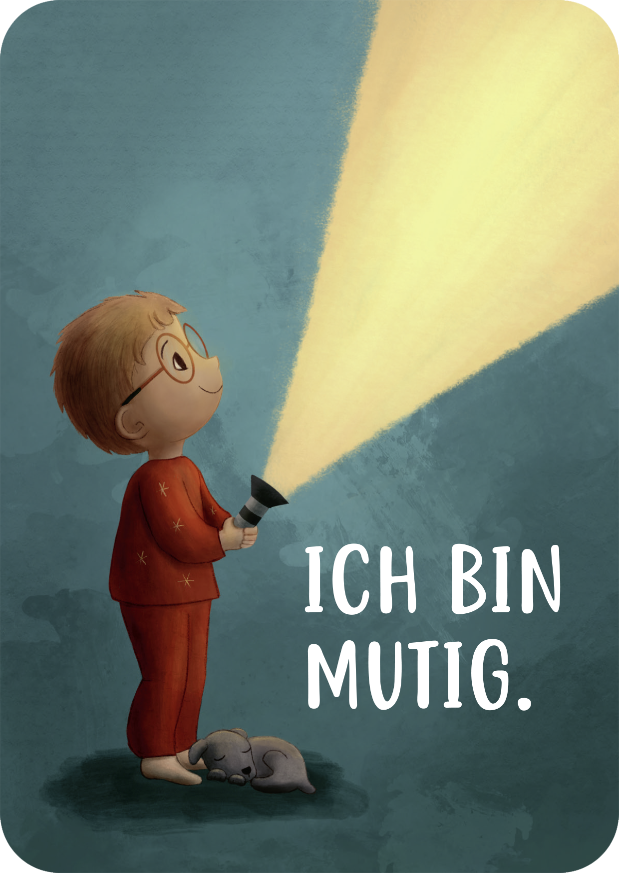 Gezeigt wird eine Innen- oder Zusatzansicht von „Herz- und Mutmachkarten“.