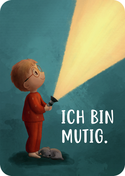 Gezeigt wird eine Innen- oder Zusatzansicht von „Herz- und Mutmachkarten“.