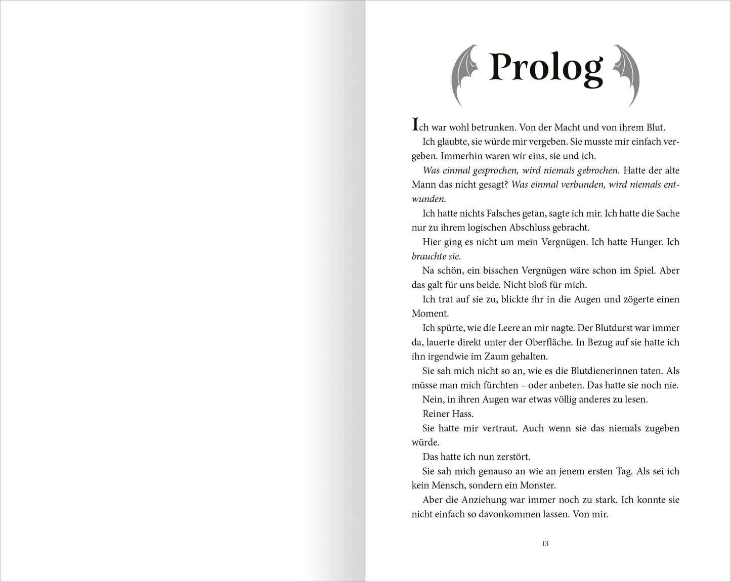 Gezeigt wird eine Innen- oder Zusatzansicht von „On Wings of Blood“.