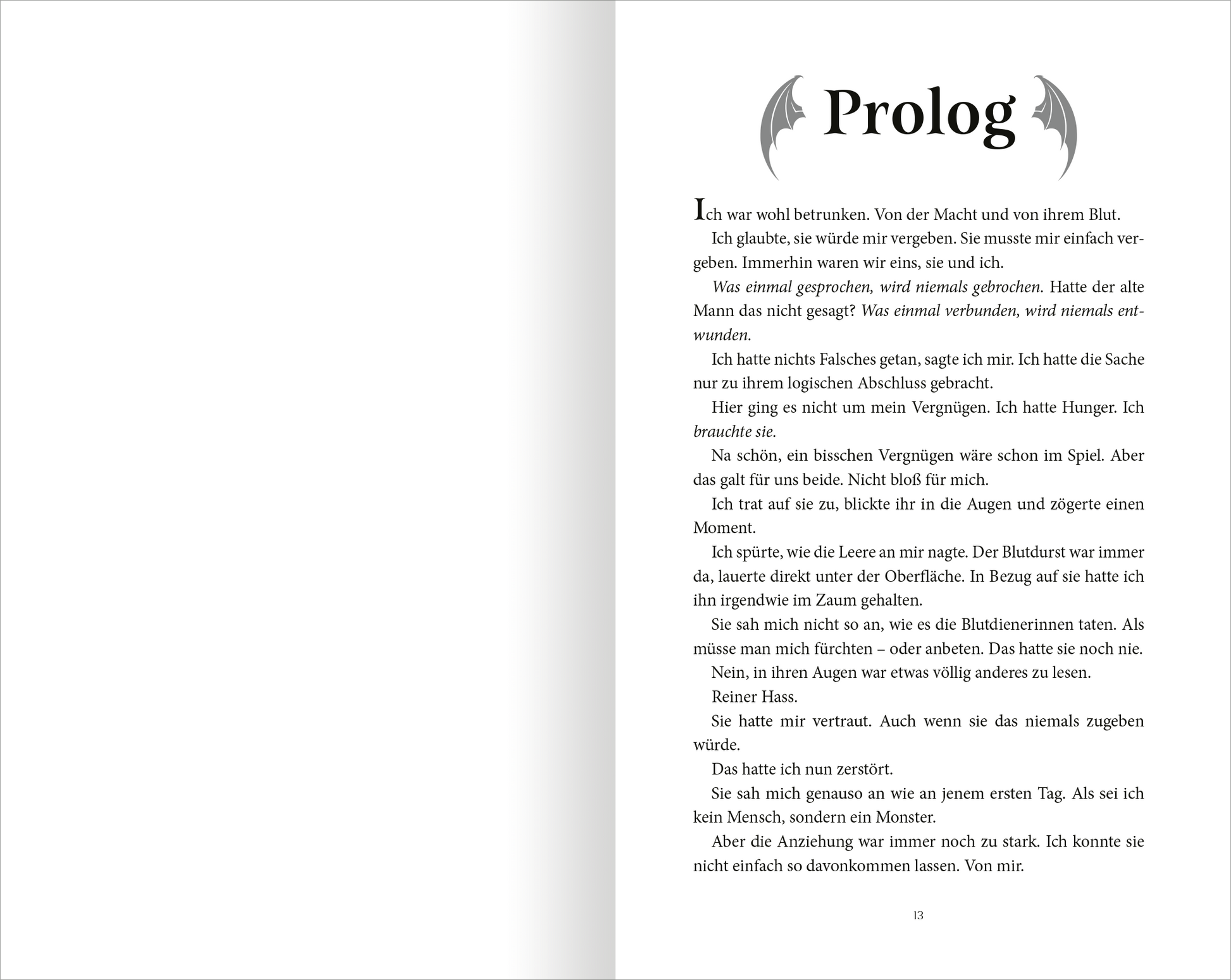 Gezeigt wird eine Innen- oder Zusatzansicht von „On Wings of Blood“.