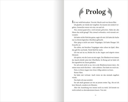 Gezeigt wird eine Innen- oder Zusatzansicht von „On Wings of Blood“.