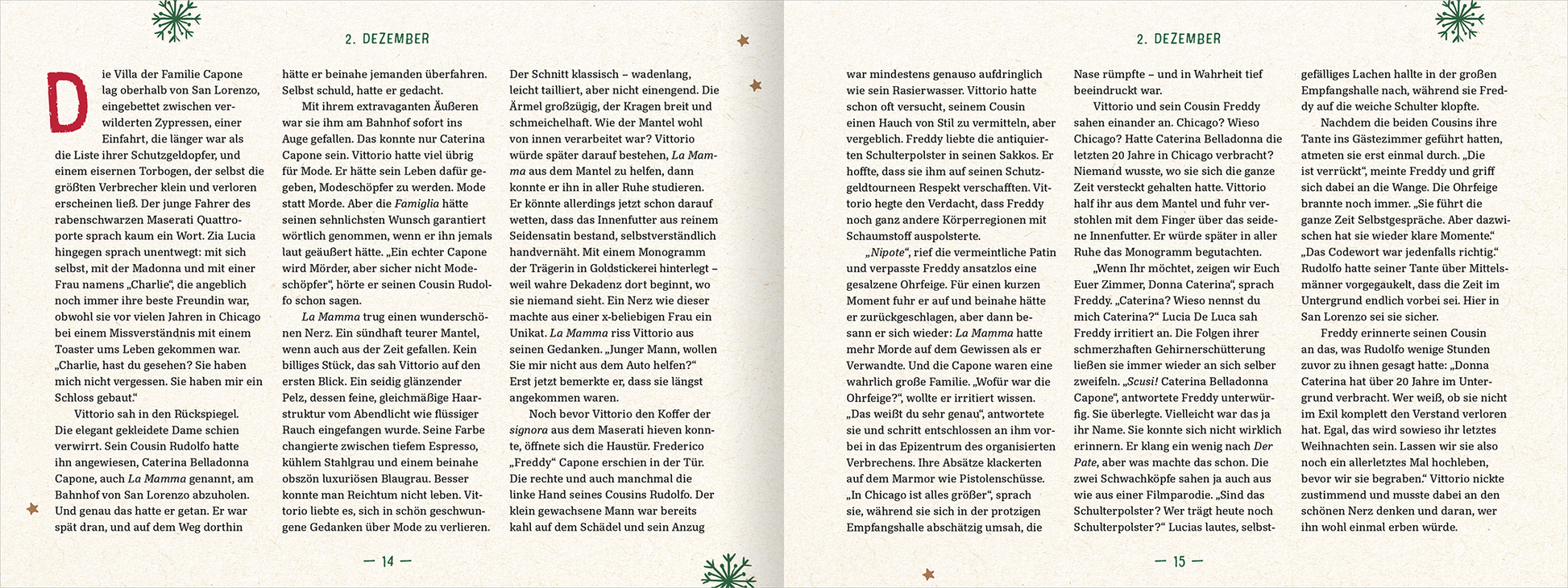 Gezeigt wird eine Innen- oder Zusatzansicht von „Lametta La Mamma La Mafia“.