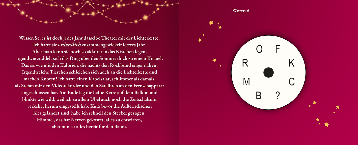 Gezeigt wird eine Innen- oder Zusatzansicht von „Weihnachtszeit ist Dehnbundzeit!“.