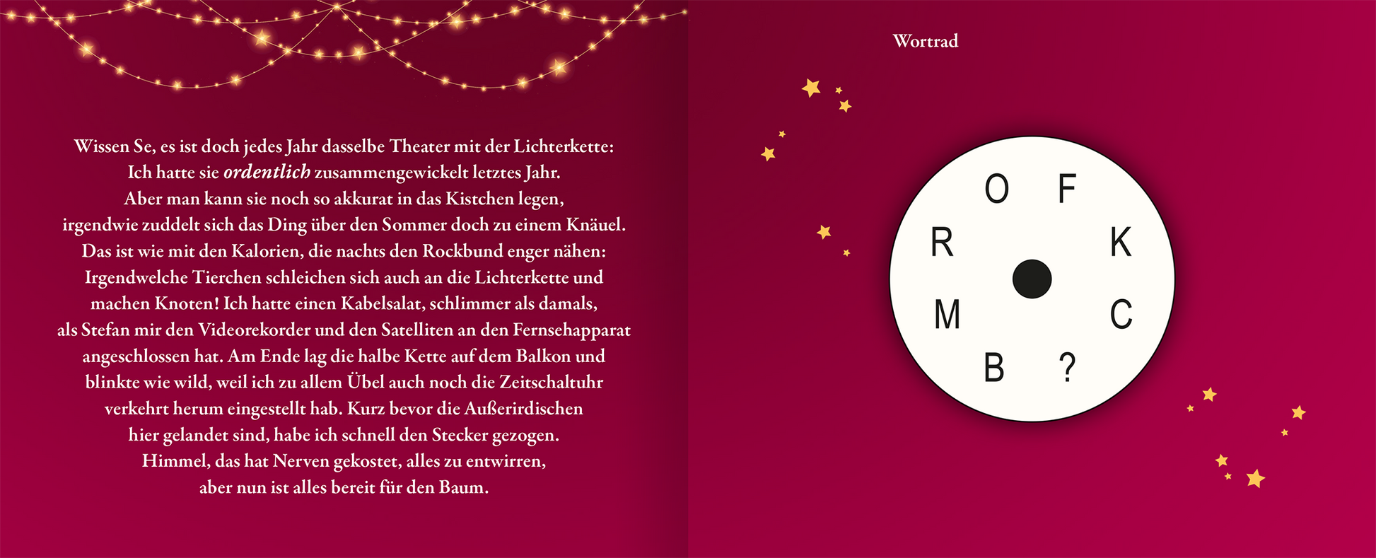 Gezeigt wird eine Innen- oder Zusatzansicht von „Weihnachtszeit ist Dehnbundzeit!“.