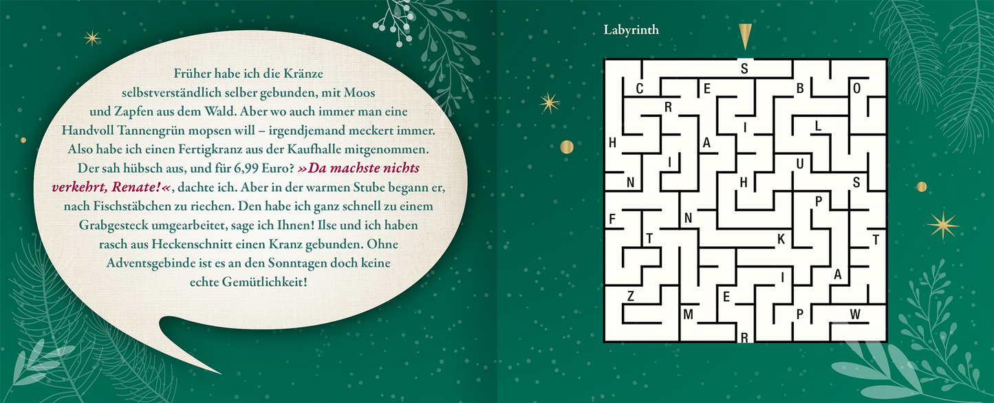 Gezeigt wird eine Innen- oder Zusatzansicht von „Weihnachtszeit ist Dehnbundzeit!“.