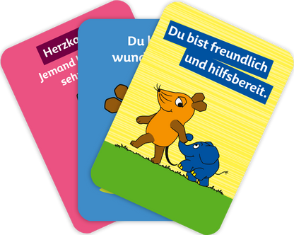 Gezeigt wird eine Innen- oder Zusatzansicht von „Die Maus – Mutmachkarten“.