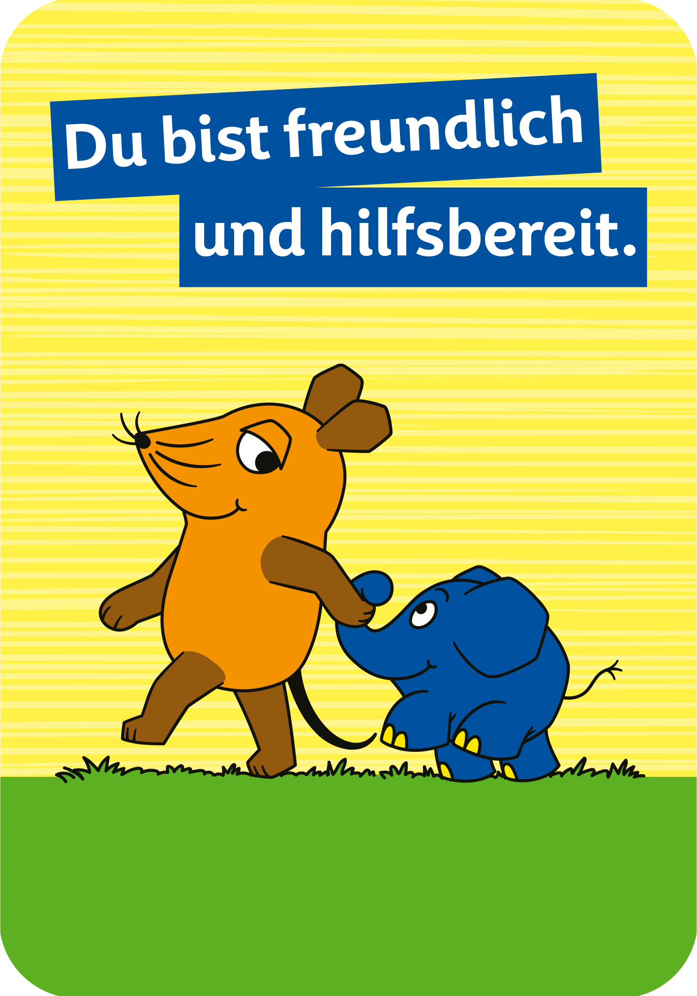 Gezeigt wird eine Innen- oder Zusatzansicht von „Die Maus – Mutmachkarten“.