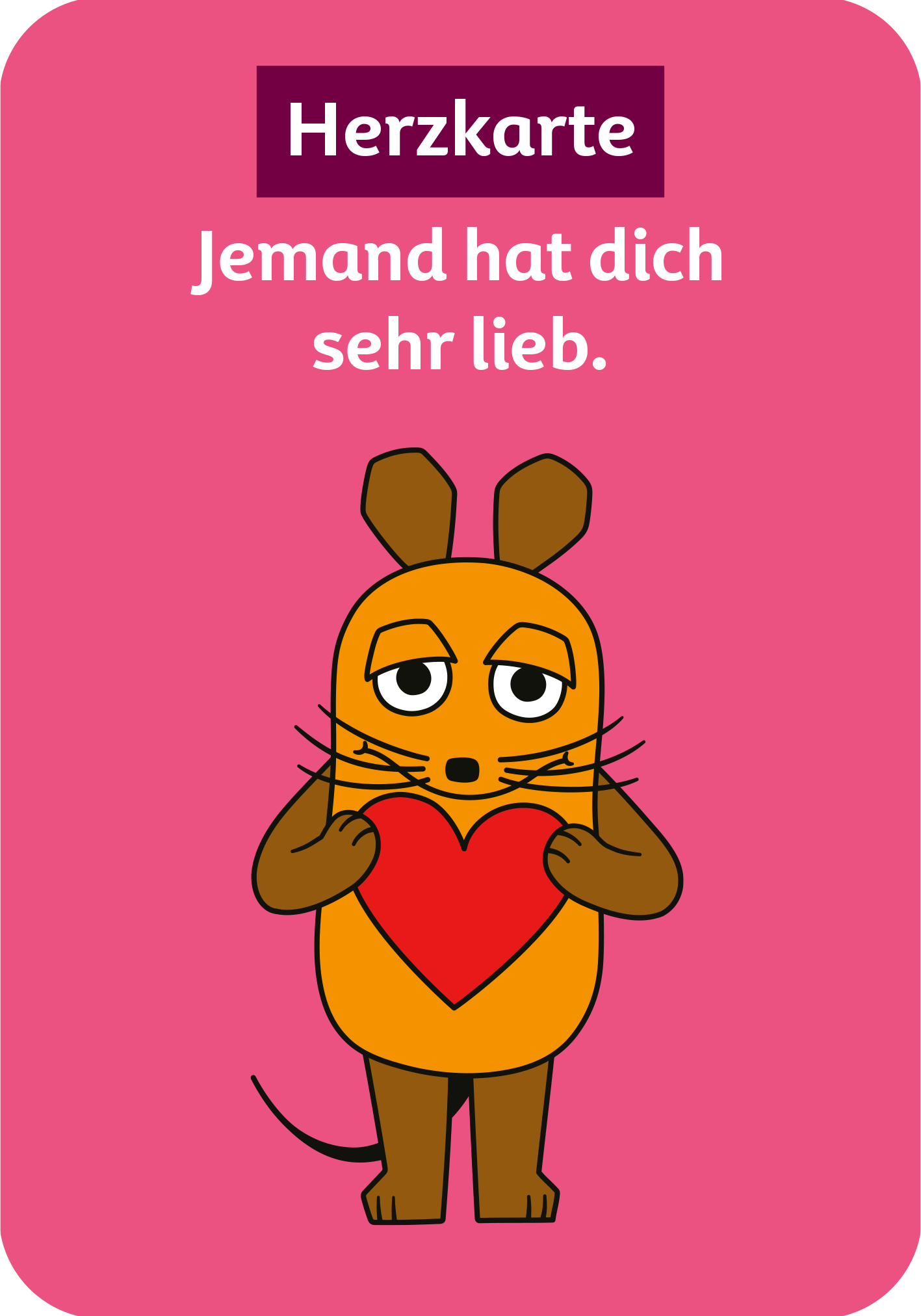 Gezeigt wird eine Innen- oder Zusatzansicht von „Die Maus – Mutmachkarten“.