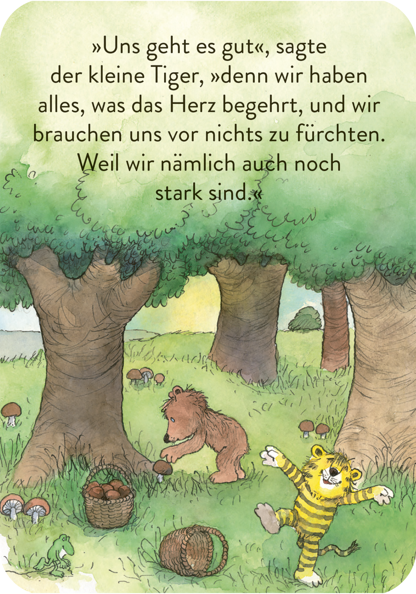 Gezeigt wird eine Innen- oder Zusatzansicht von „Janosch – Mutmachkarten“.