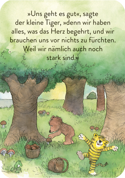 Gezeigt wird eine Innen- oder Zusatzansicht von „Janosch – Mutmachkarten“.