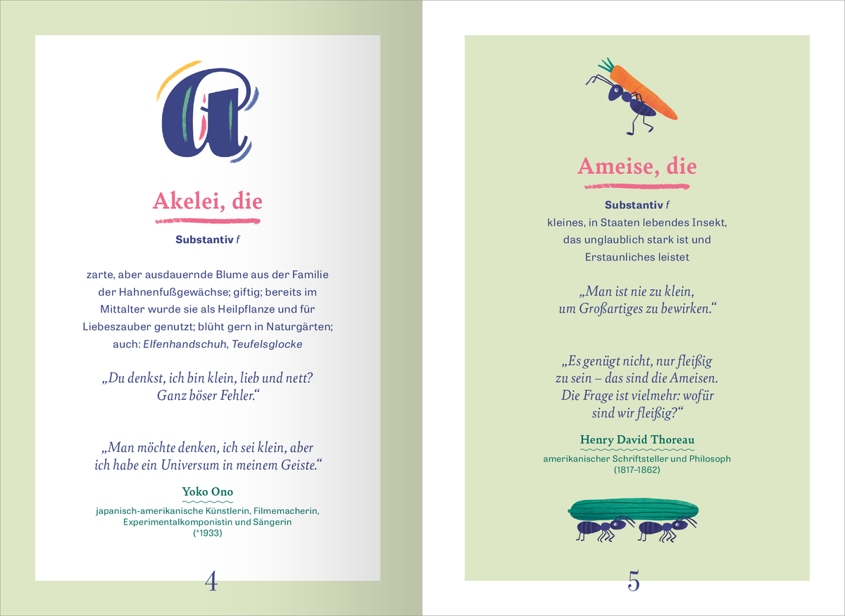 Gezeigt wird eine Innen- oder Zusatzansicht von „Wörterbuch für Gartenliebhaber“.