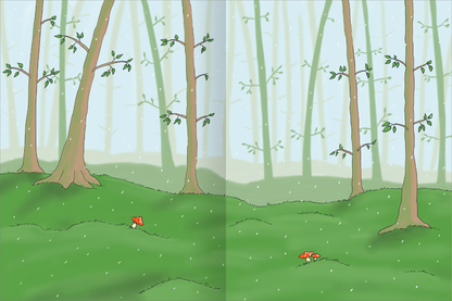 Gezeigt wird eine Innen- oder Zusatzansicht von „Erstes Stickern – Im Wald“.