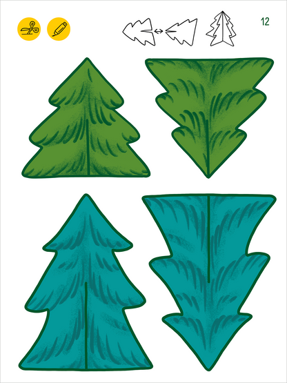 Gezeigt wird eine Innen- oder Zusatzansicht von „Mein erstes Sticker-Bastelheft – Weihnachten“.