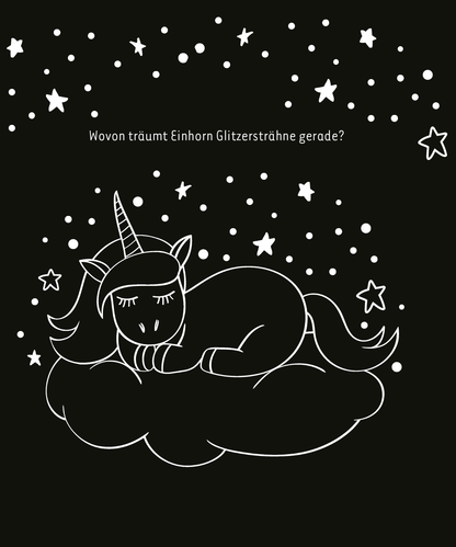 Gezeigt wird eine Innen- oder Zusatzansicht von „Kritzkratz-Spaß Einhörner“.